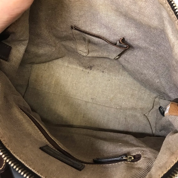 Dooney & Bourke Brown Leather Croc Embossed Tote Handbag Shoulder Purse - Picture 13 of 16